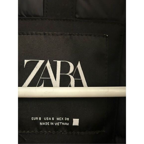 NWOT Zara water repellent Thermore utility puffer jacket black size S - Picture 3 of 11